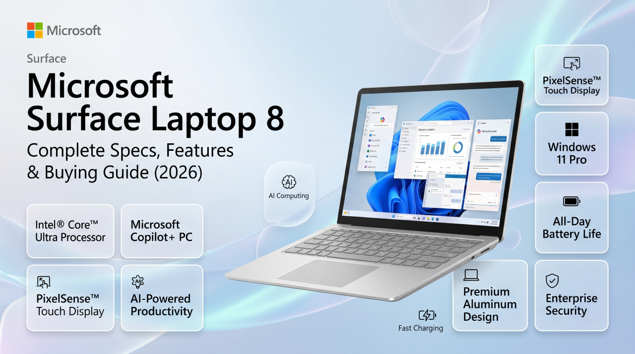Buy Microsoft Surface Laptop 8 with Intel Core Ultra processor, Microsoft Copilot+, PixelSense display, and Windows 11 Pro in Chennai, Tamil Nadu, and India.