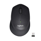 Logitech M331 Silent Plus 1000DPI 2.4GHz Optical Wireless Mouse - Black