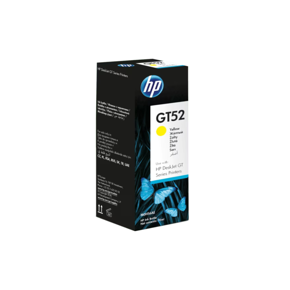 HP GT52 M0H56AA – 70ml Yellow Original Ink Bottle, 8000 Pages