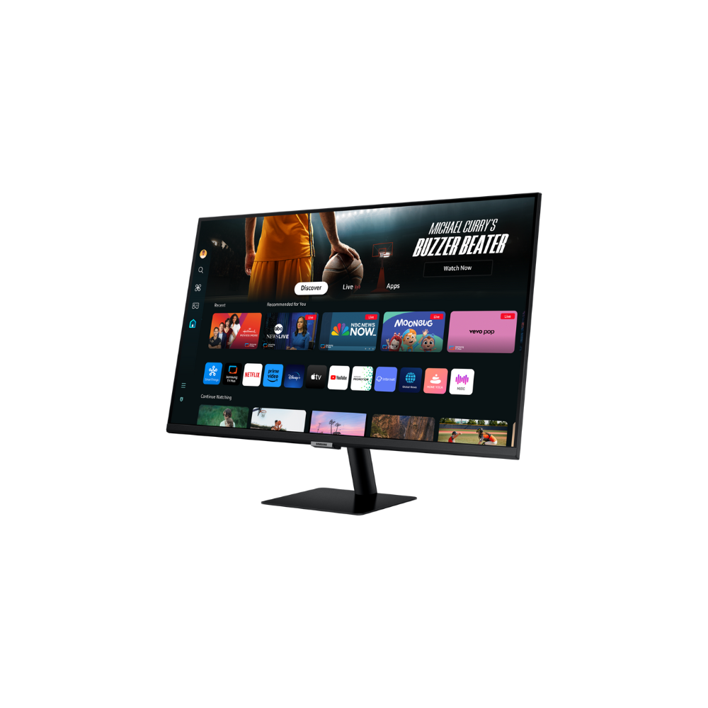 Samsung LS27DM501EWXXL (M5) – 27" FHD VA Smart Monitor, White, HDMI/USB, HDR10, WiFi & BT, Dex & AirPlay, Speakers, 3 Year Warranty