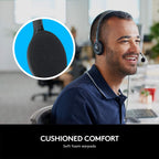 Logitech H111 3.5mm Wired Stereo Headset with 180° Rotating Microphone - Black