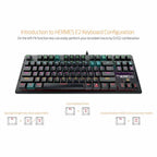 Gamdias HERMES E2 Mechanical Gaming Keyboard with Built-in Memory and 7 Color Neon Illumination
