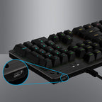 Logitech G512 Mechanical Wired Gaming Keyboard with GX Brown Tactile Switch USB Passthrough and Lightsync RGB