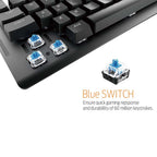 Gamdias HERMES E2 Mechanical Gaming Keyboard with Built-in Memory and 7 Color Neon Illumination