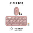 Logitech Pebble 2 Combo Wireless Bluetooth Keyboard & Mouse Set with Logi Bolt Receiver