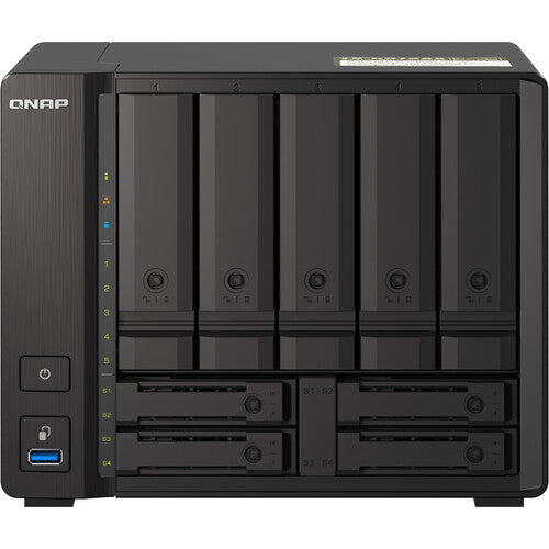 QNAP TS-h973AX-32G 9 Bay QuTS Hero NAS with 10GbE/2.5GbE Connectivity - Black
