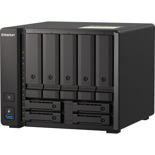 QNAP TS-h973AX-32G 9 Bay QuTS Hero NAS with 10GbE/2.5GbE Connectivity - Black
