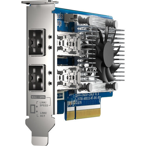 QNAP QXG-25G2SF-CX6 Dual Port 25GbE PCIe 4.0 x8 Network Expansion Card
