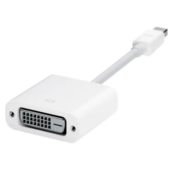 White DVI adapter cable on a white background