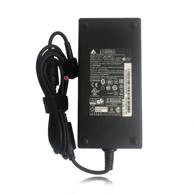 Acer Original OEM 180W 19V 9.23A 5.5mm × 1.7mm Pin Laptop Charger Adapter & Power Cable