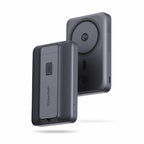 Qi2 TURBOBRIC 10000mAh Magnetic Wireless Power Bank | 35W PD Fast Charging | Type-C in/Out | Compatible with MagSafe | Kickstand | Watch Charging Output | Compact & Travel-Friendly (Black)