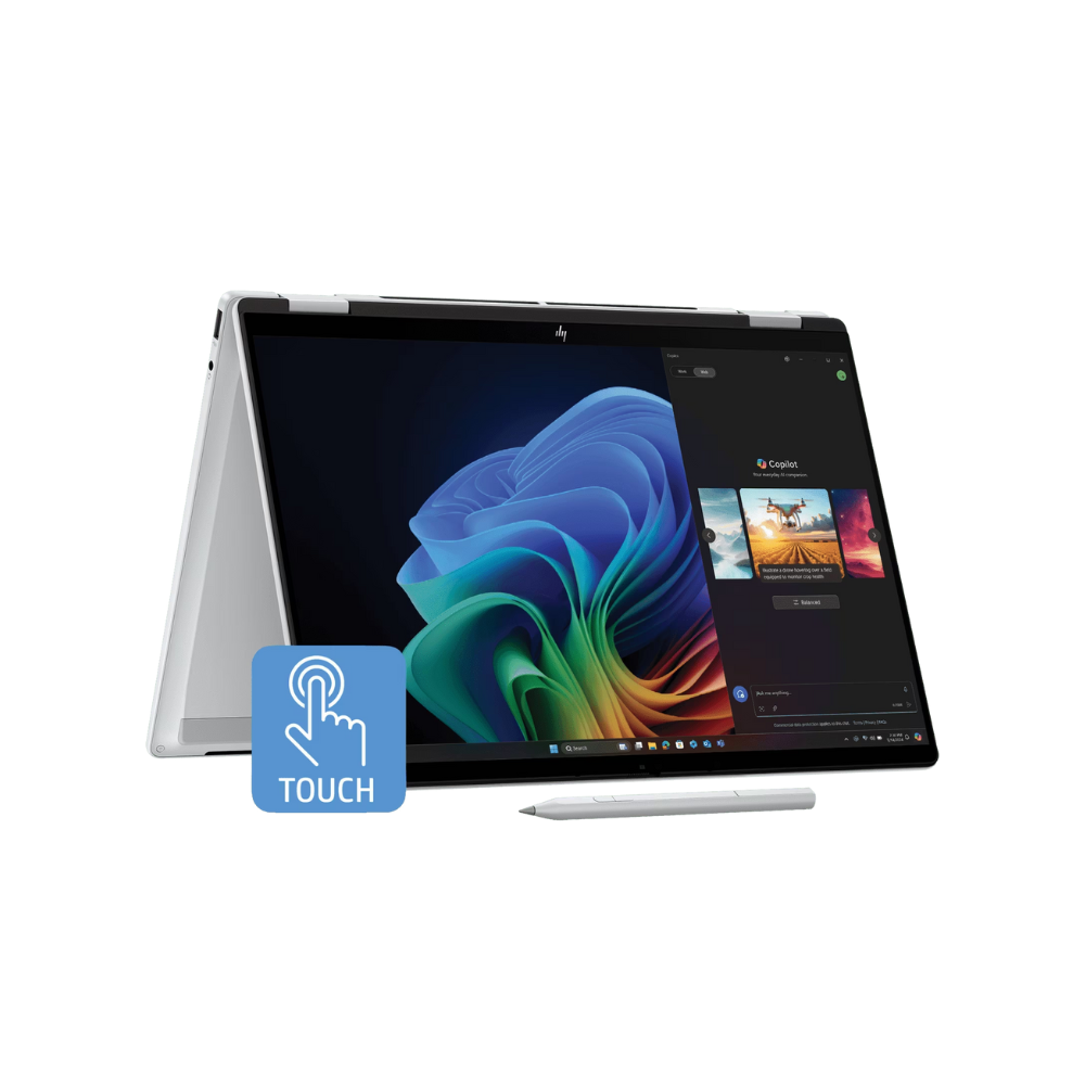 HP Omnibook X Flip 14-fm0058TU – Ultra 5-226V, Intel Arc GPU, 16GB LPDDR5X, 512GB SSD, 14" 3K OLED Touch, Win 11 Copilot+, MS Office, Pen, Glacier Silver