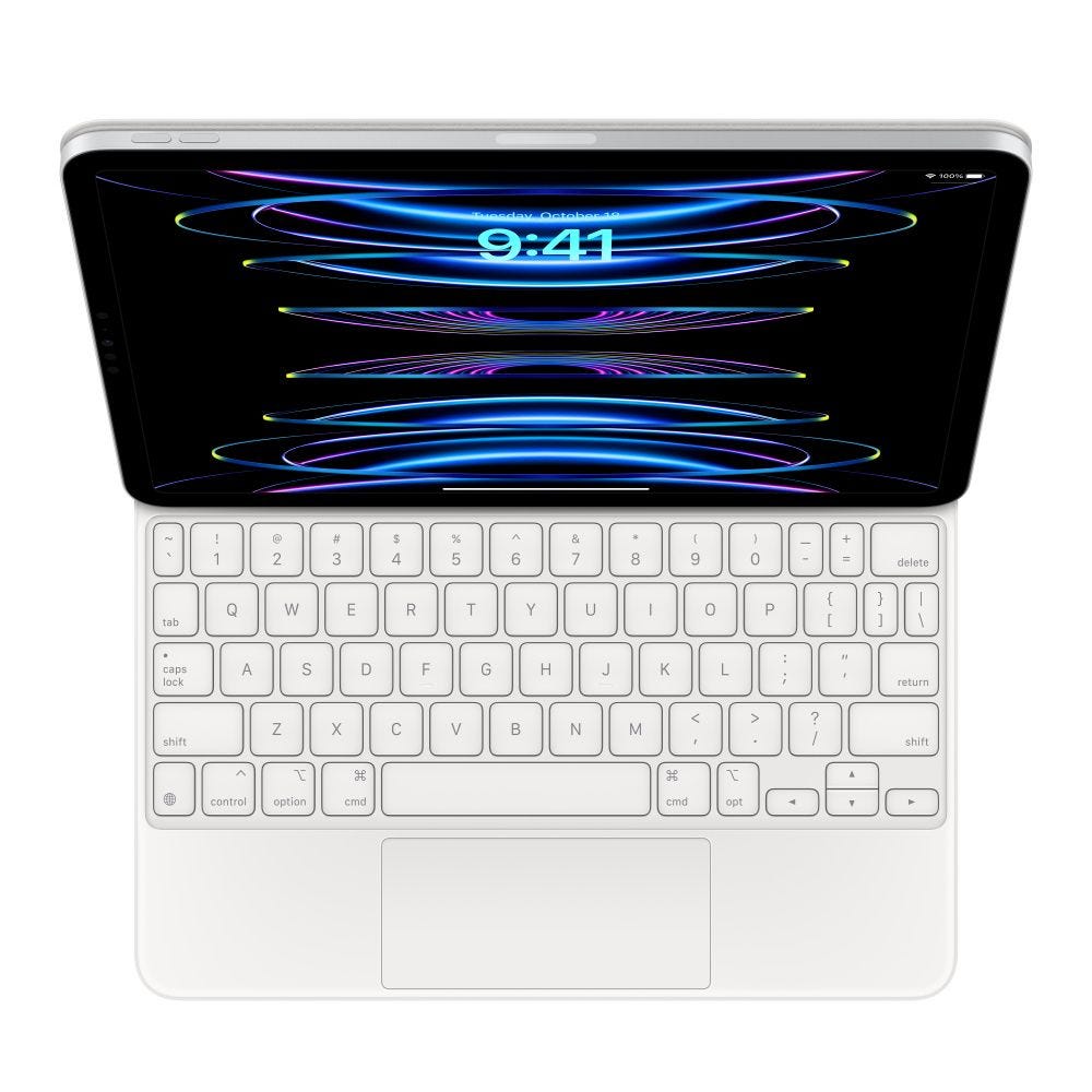 Apple Magic Keyboard for iPad Pro 11-inch (4th generation) and iPad Air (5th generation) US English (White)