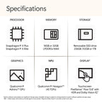 Microsoft Surface Laptop 7 – Snapdragon X Plus (10-Core), 13.8-inch PixelSense Flow Display, 16GB RAM, 256GB SSD, Windows 11 Home - ZGJ-00023