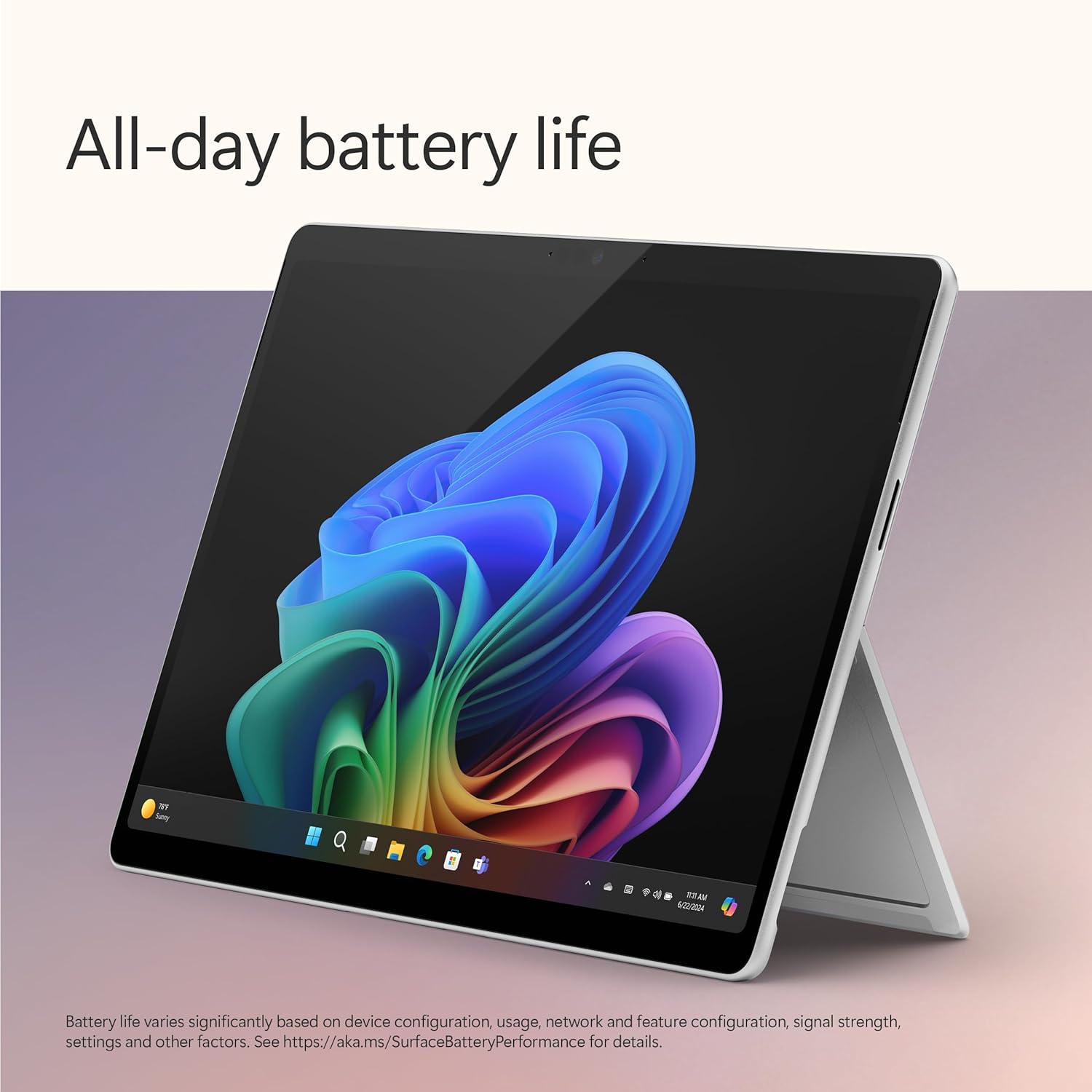 Microsoft Surface Pro 12 5G (12th Edition) | Intel Core Ultra 7 | 32GB RAM | 1TB SSD | 13-Inch Touchscreen | Platinum - EP2-54516