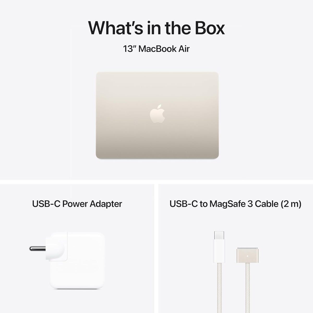 Apple MacBook Air M5 Chip (16GB RAM/ 1TB SSD/ 13 Inch Liquid Retina Display/ 10‑core CPU and 10‑core GPU/ Starlight) - MDHC4HN/A