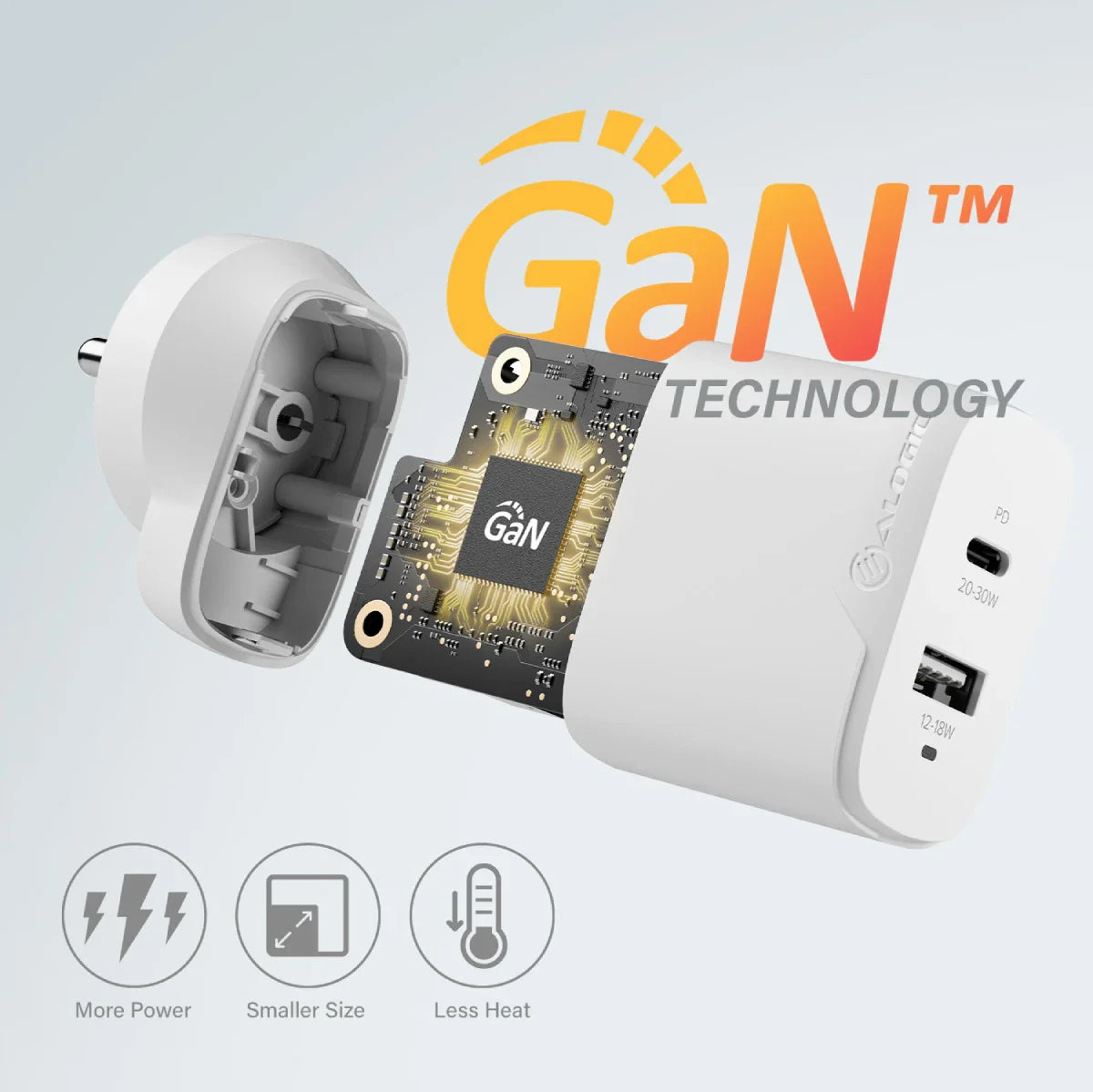 2 Port 32W Rapid Power USB-C GaN Wall Charger -  suntronix-store.myshopify.com