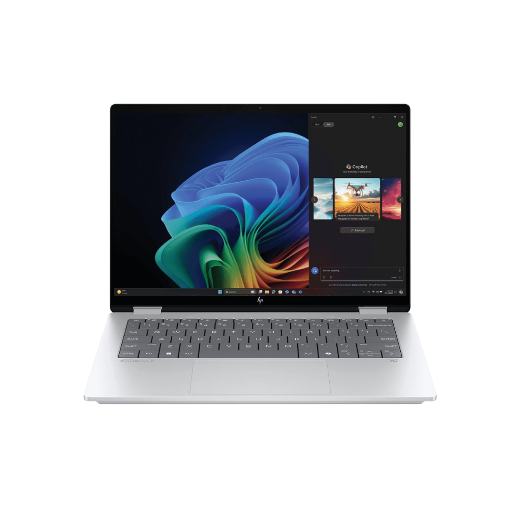 HP Omnibook X Flip 14-fm0058TU – Ultra 5-226V, Intel Arc GPU, 16GB LPDDR5X, 512GB SSD, 14" 3K OLED Touch, Win 11 Copilot+, MS Office, Pen, Glacier Silver