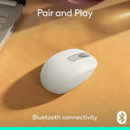 Logitech M196 Bluetooth Wireless Optical Mouse - Off White