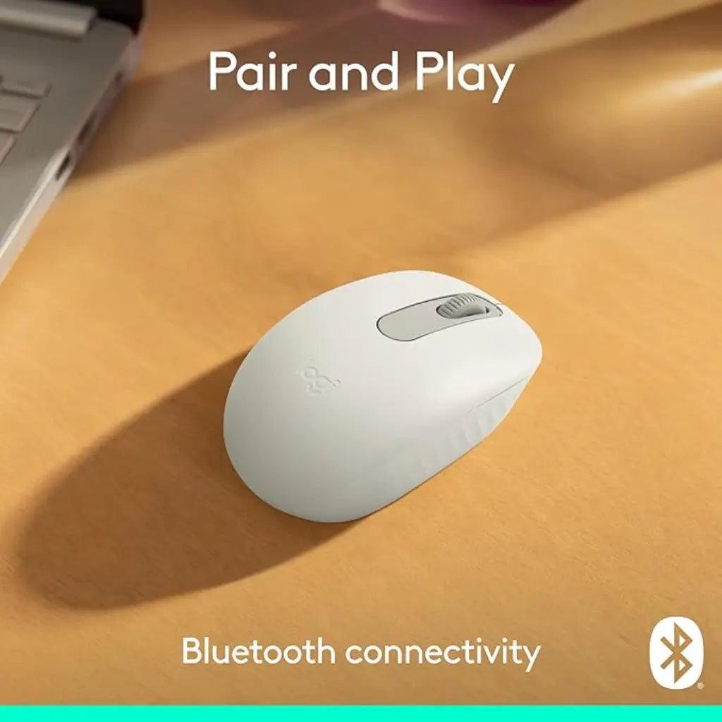 Logitech M196 Bluetooth Wireless Optical Mouse - Off White