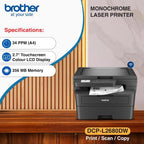 Brother DCP-L2680DW Monochrome Multi-Function ADF Wireless Duplex Laser Printer