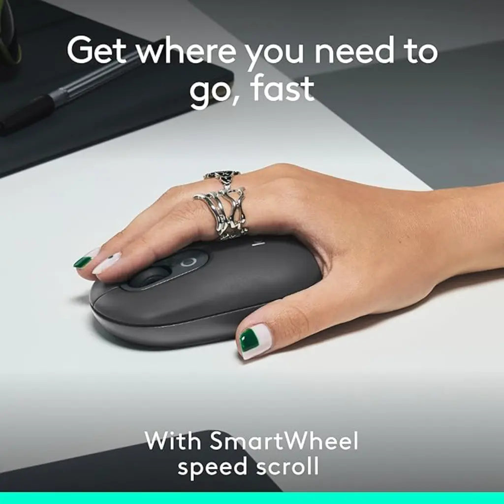 Logitech POP Multi-Device Bluetooth Wireless Mouse with Emoji Button - Graphite