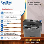 Brother DCP-L2640DW Monochrome Multi-Function ADF Wireless Duplex Laser Printer
