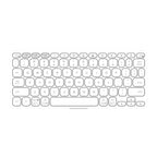 Logitech Keys-To-Go 2 Universal Wireless Bluetooth Keyboard with Built in Cover - Pale Grey