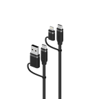 4-in-1 100W Silicone Flexible Universal Charging Cable 1.5m | USB-C, USB-A and Lightning