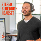 Poly Voyager 4320-M Microsoft Teams Certified Bluetooth Wireless Headset with Charging Stand - Black