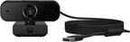 HP 430 FHD Webcam - USB, Plug & Play External Camera with Dual Mics & Privacy Shutter