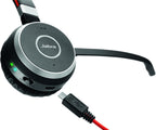 JABRA EVOLVE 65 SE MS UC DUO Bluetooth Wireless Passive Noise Cancellation Stereo Headset with Mic - Black