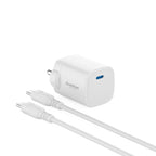 A white STUFtool USB-C wall charger adapter with a matching white cable, shown on a clean white background.