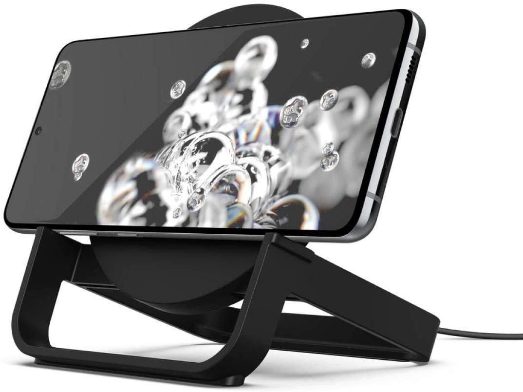 Playa By Belkin Qi-Certified 10W/7.5W Usb Wireless Charging Stand For Cellular Phones(Iphone 12/Mini/12 Pro/12 Pro Max, Samsung Galaxy S9/+, S8/+, Note 8 And More), No Power Adapter (Required)-Black