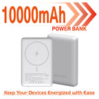 Pocket 5000mAh Power Bank | 15W Mag-Safe Wireless Charging | 20W Wired Fast Charging | Compatible with iPhone, Samsung, Android, and Wireless Devices