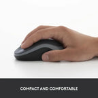 Logitech M186 2.4GHz Wireless Mouse with USB Nano Receiver