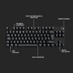 Logitech G413 TKL SE White backlighting Mechanical Gaming Keyboard - Black