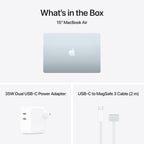 Apple 2026 MacBook Air 15″ Laptop with M5 chip: AI and Apple Intelligence, 38.91 cm (15.3″) Liquid Retina Display, 16GB Unified Memory, 512GB SSD Storage, 12MP Center Stage Camera, Touch ID; Sky Blue
