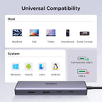 UGREEN 9-in-1 USB C Multi-function Dock 4K 60Hz HDMI 5Gbps USB-C USB-A Data Port Hub Docking Station Laptop MacBook (15375)