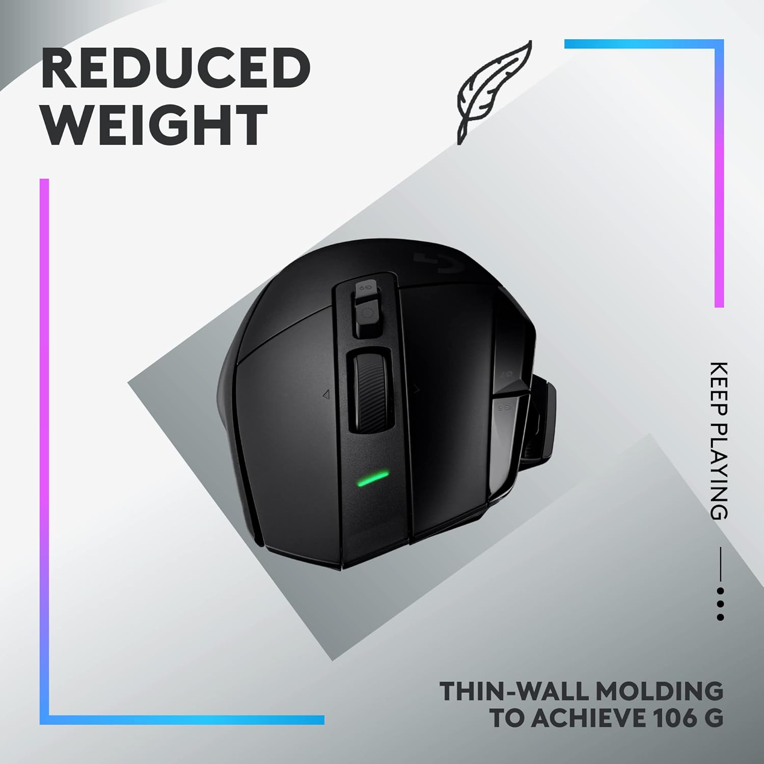 Logitech G502X Lightspeed Wireless Gaming Mouse with Hero 25K Gaming Sensor