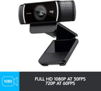 Logitech C922 Pro Stream 1080P HD Gaming Webcam with Auto Light Correction and Stereo Mic