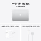 Apple 2026 MacBook Air 15″ Laptop with M5 chip: AI and Apple Intelligence, 38.91 cm (15.3″) Liquid Retina Display, 24GB Unified Memory, 1TB SSD Storage, 12MP Center Stage Camera, Touch ID; Silver