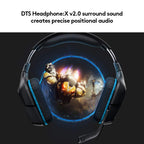Logitech G431 7.1 Surround Sound Wired Gaming Headset with Boom Microphone - Black