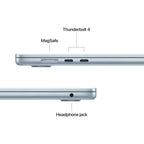 Apple 2026 MacBook Air 15″ Laptop with M5 chip: AI and Apple Intelligence, 38.91 cm (15.3″) Liquid Retina Display, 24GB Unified Memory, 1TB SSD Storage, 12MP Center Stage Camera, Touch ID; Sky Blue