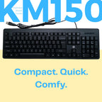HP KM150 Wired Keyboard and Mouse Combo Full-Size Keyboard