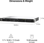 QNAP TS-435XeU-4G 4 Bay High Speed Short Depth Rackmount NAS Enclosure