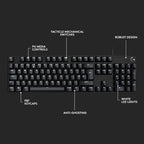 Logitech G413 SE Anti Ghosting Full Size Mechanical Gaming Keyboard - Black