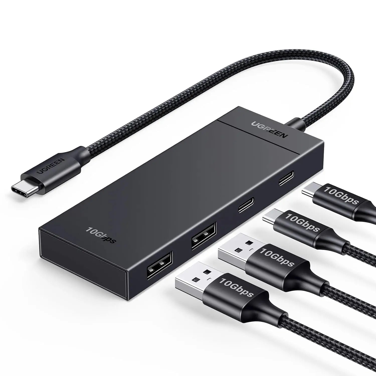 UGREEN 10Gbps 4-in-1 USB C Hub USB 3.2 Adapter 2 USB-C 3.2 2 USB-A 3.2 MacBook Pro Air iPad iPhone 15 Surface (35583)