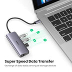 UGREEN USB-C Hub 4-in-1 3x USB 3.0 Gigabit Ethernet MacBook Windows Compatible Type-C Adapter Network LAN Port Hub (60718)