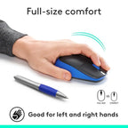 Logitech M190 Full Size Curve Design Optical Wireless Mouse 1000 DPI  - Blue